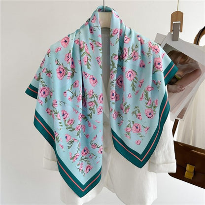 Ditsy Print Silky Bandana Scarf