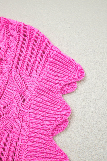 Knit Short Sleeve Sweater