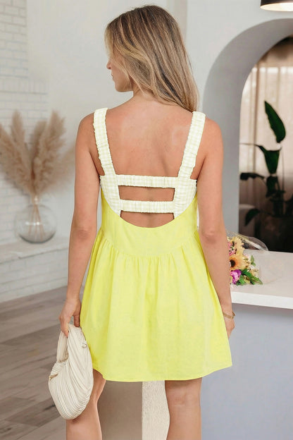 Gingham Loose Mini Dress