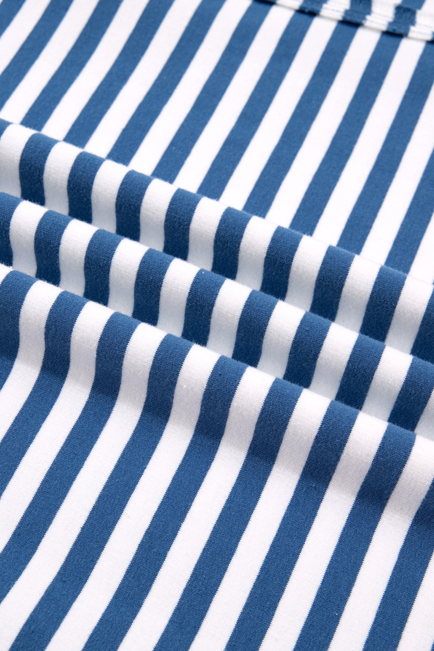 Blue Stripe Loose Pullover Sweatshirt