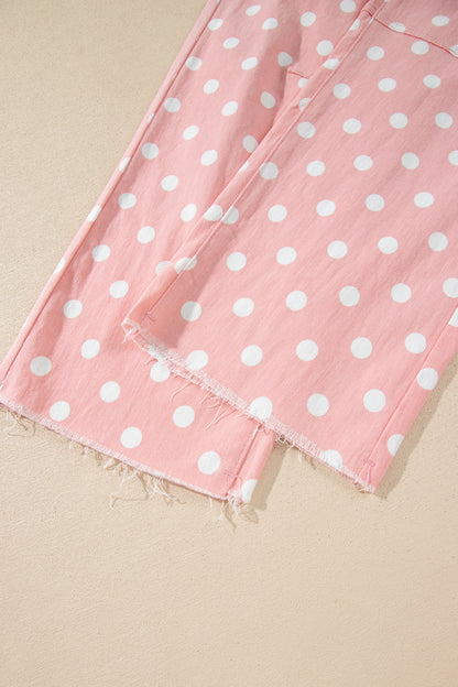 Polka Dot Casual Slim Fit Jeans