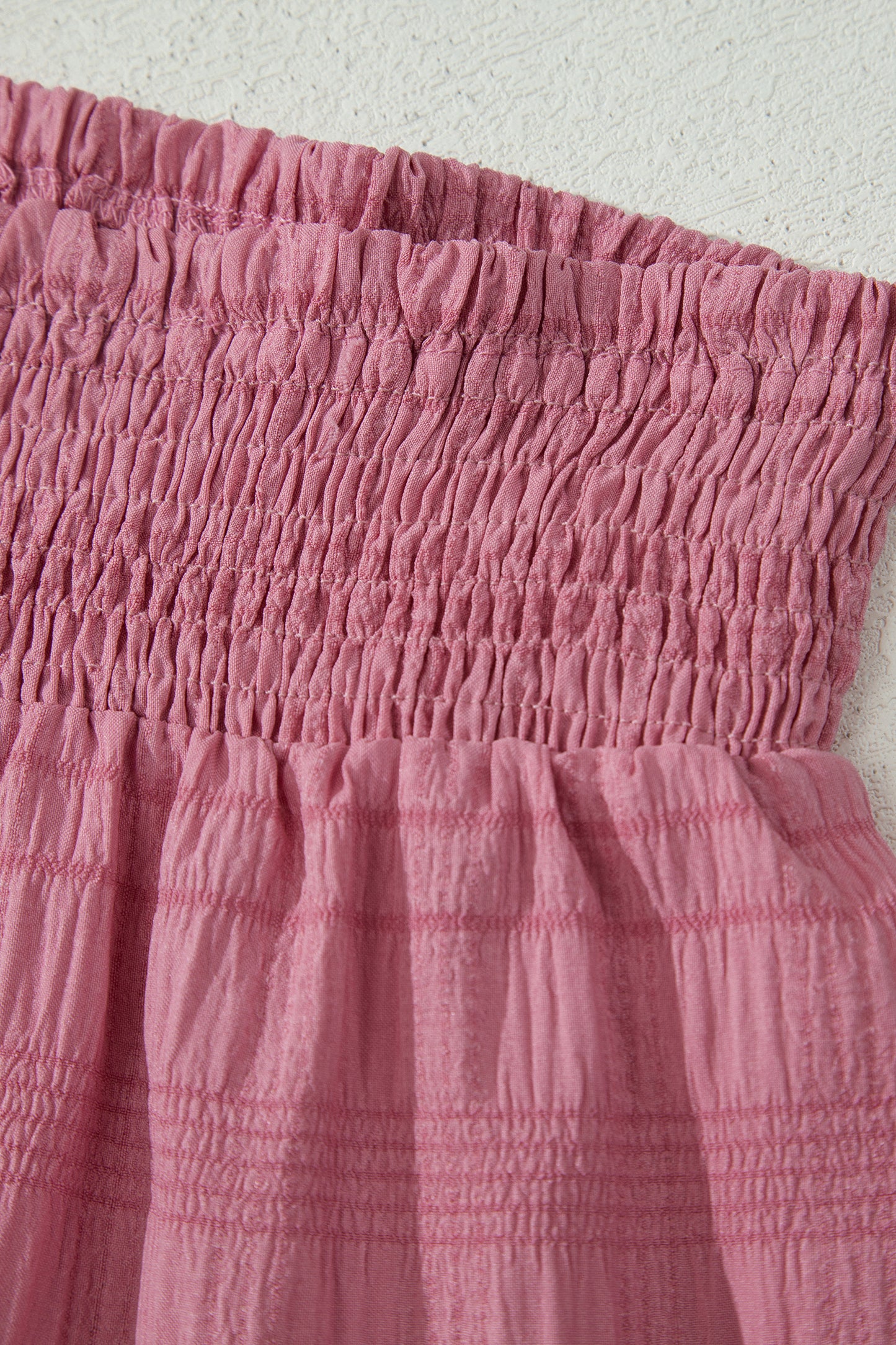 Shirred High Waist Shorts Set
