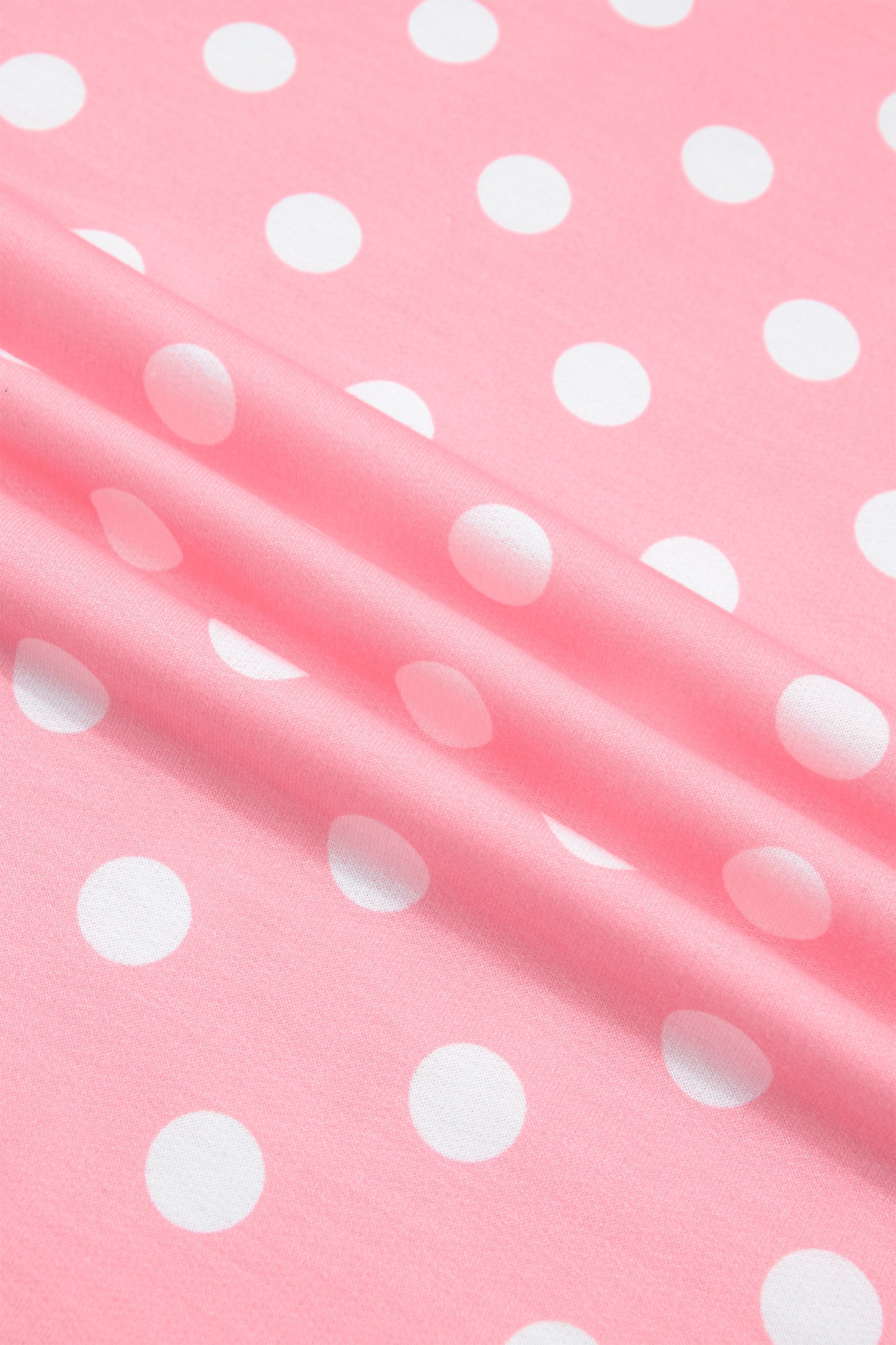 Polka Dot Oversized Top Drawstring Short Set