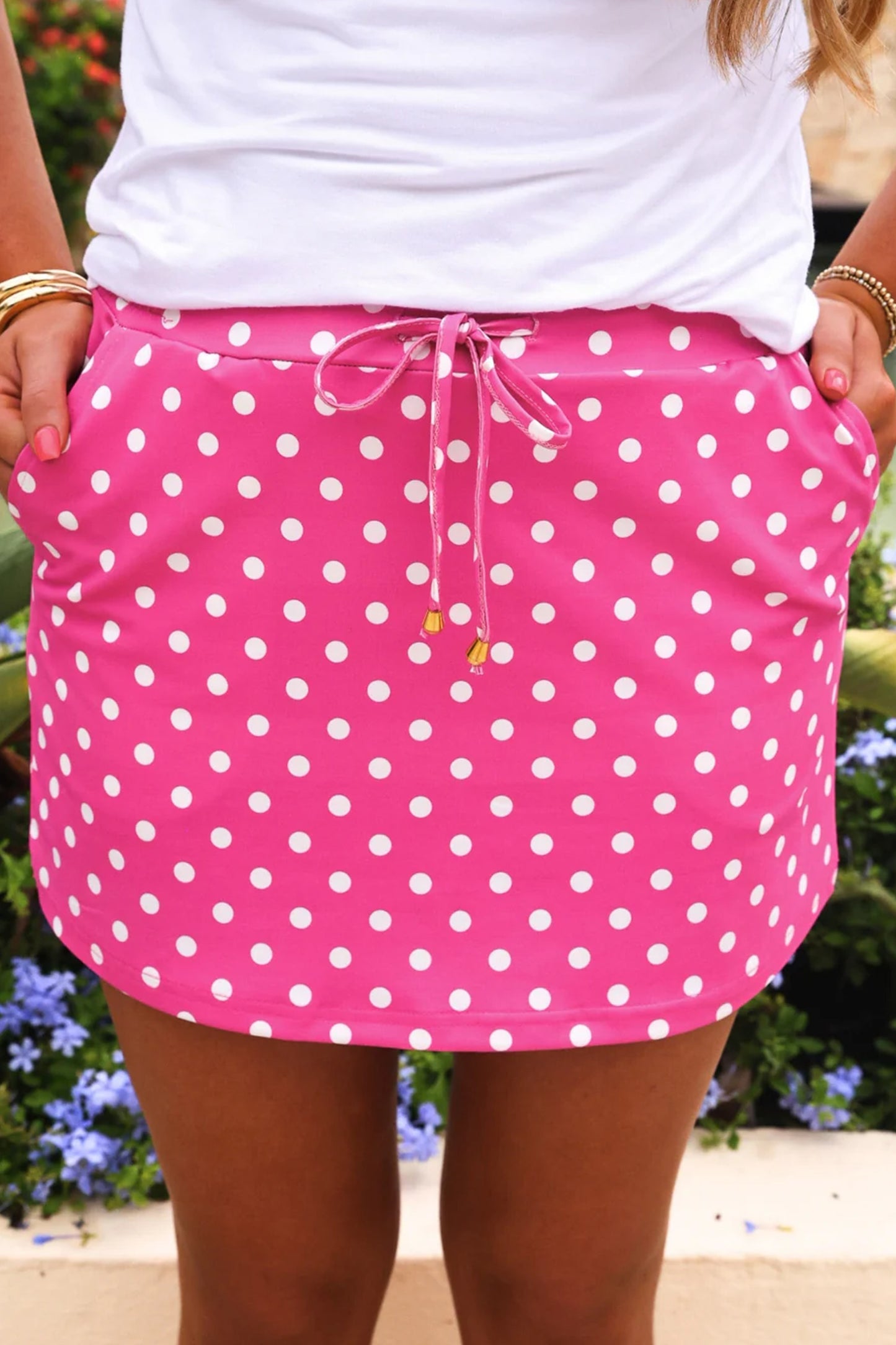 Polka Dot Mini Skort