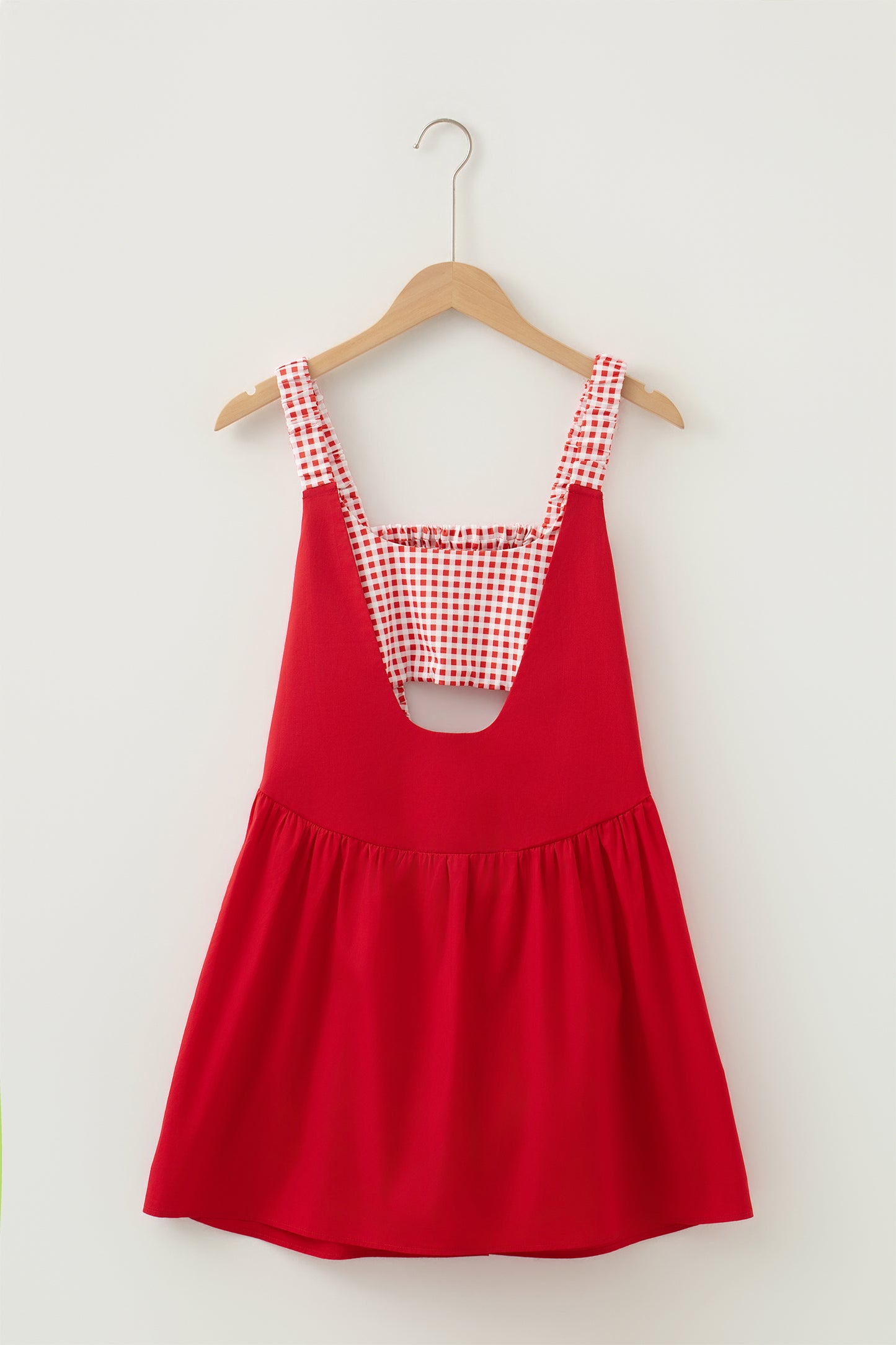 Gingham Loose Mini Dress