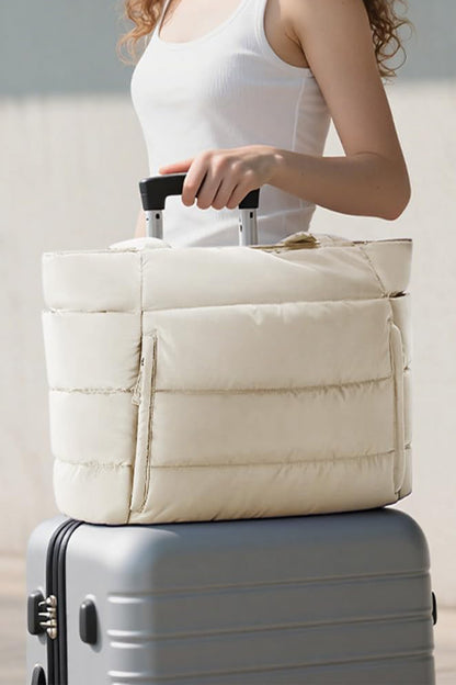 Puffy Quilted Large Tote Bag
