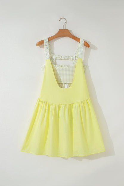 Gingham Loose Mini Dress