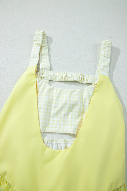 Gingham Loose Mini Dress