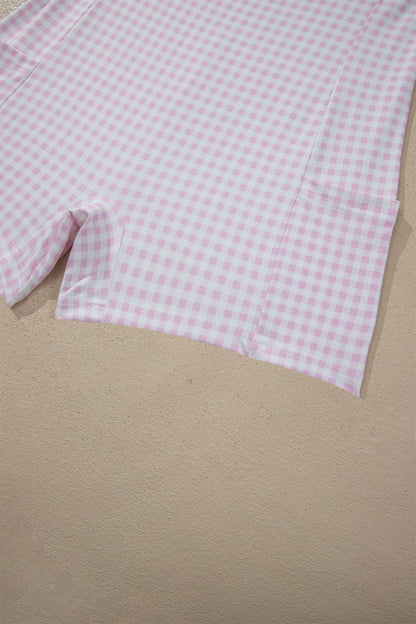 Gingham Loose Mini Dress