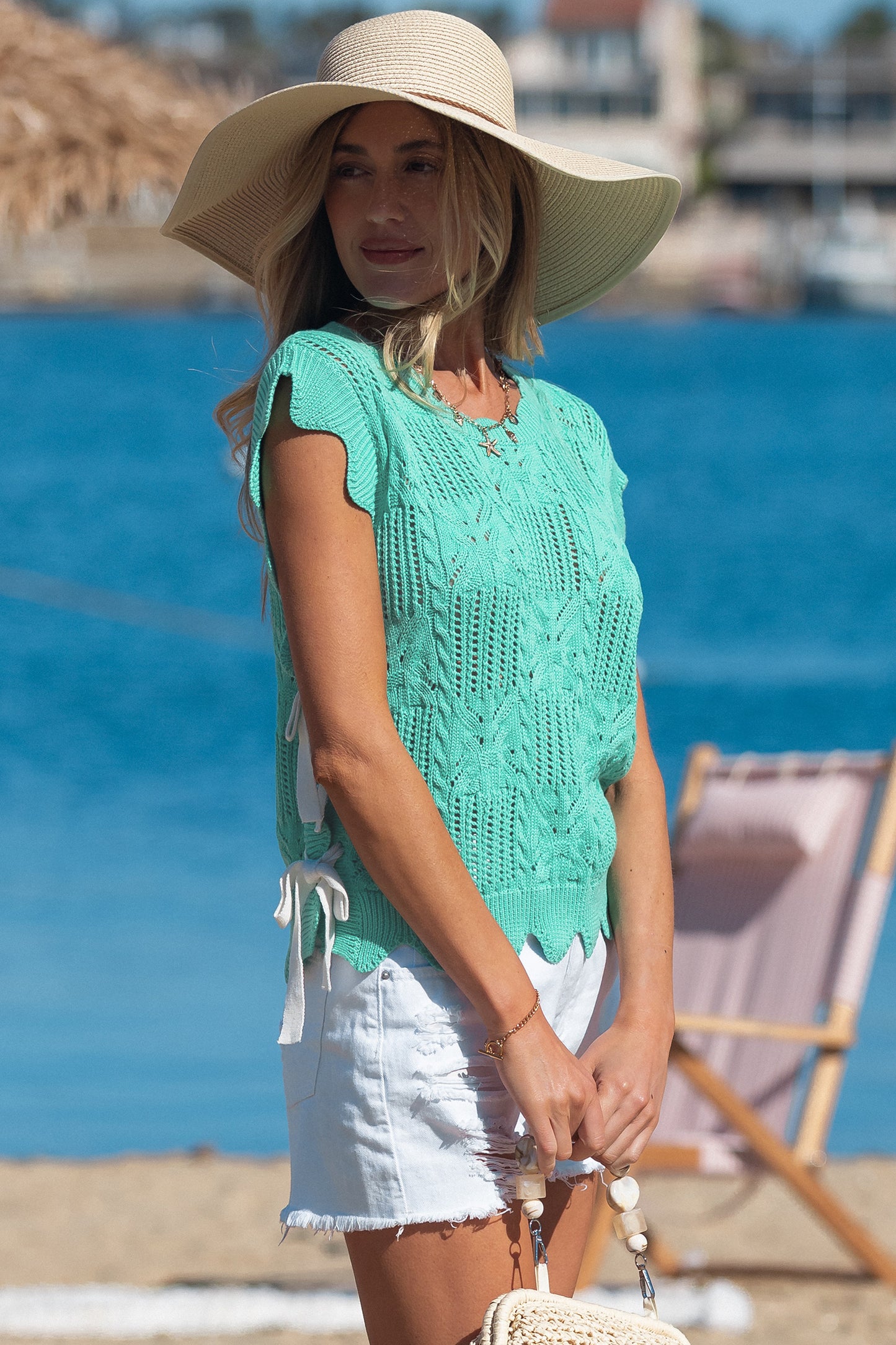 Knit Short Sleeve Sweater