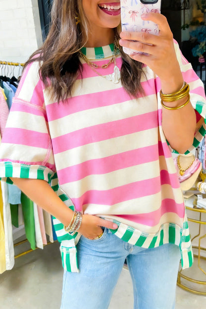 Patchwork Oversized Top