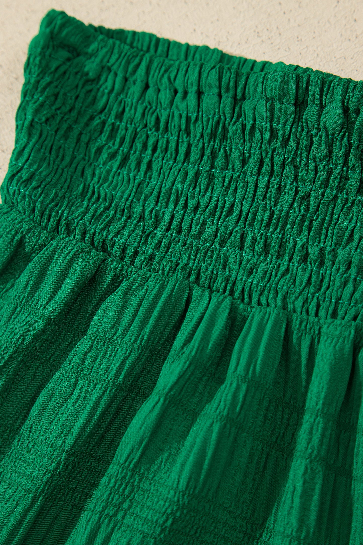Shirred High Waist Shorts Set