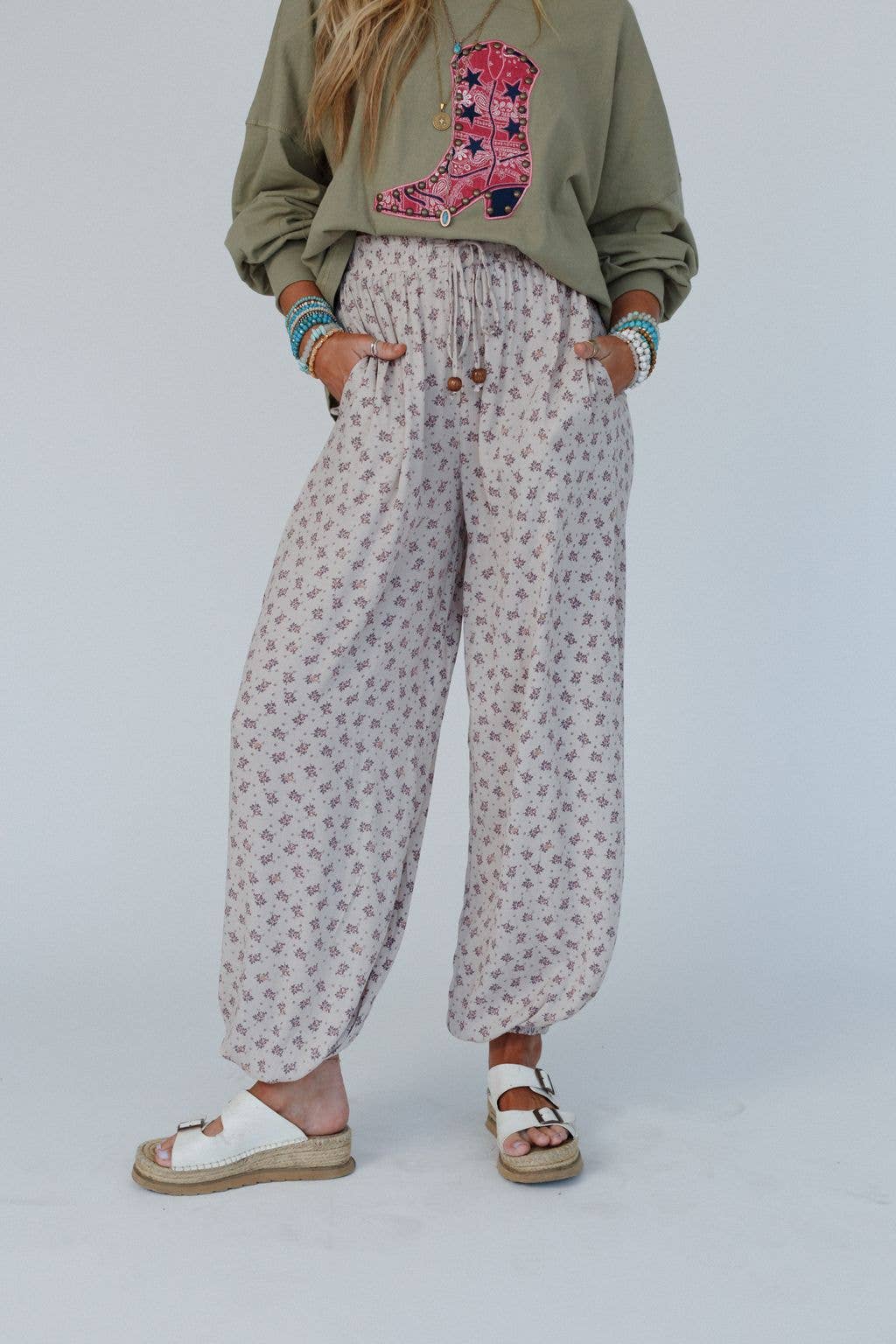 Emberlyn Wide Leg Cinched Pants