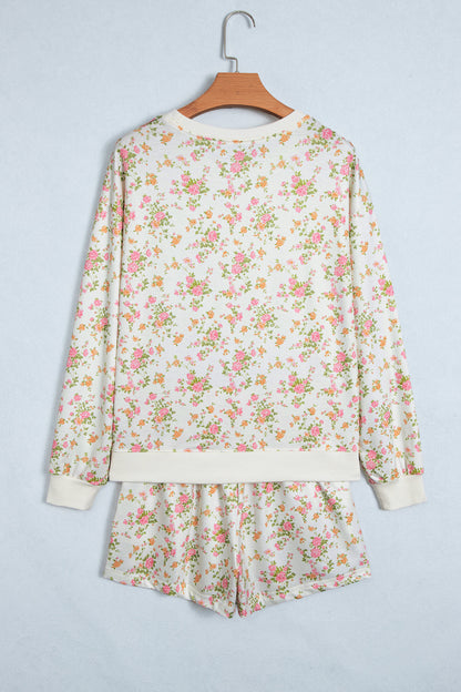 Floral Print 2pcs Set