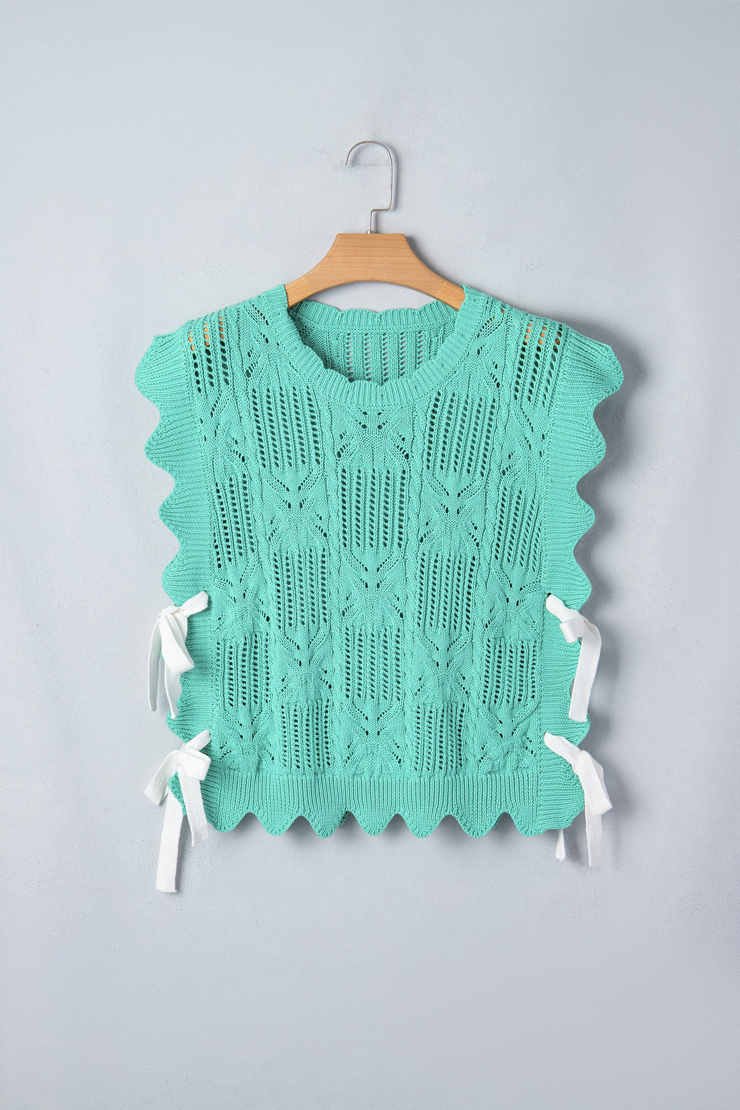 Beau Blue Knit Short Sleeve Sweater