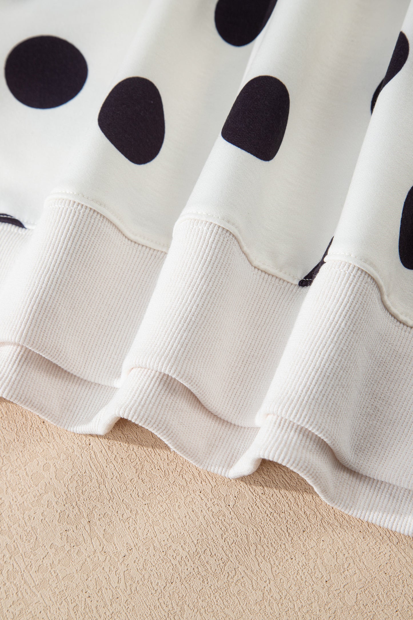 Pink Polka Dot Print Pullover and Shorts Set