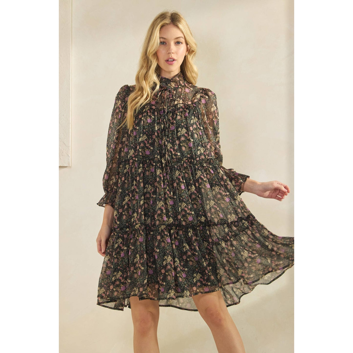 Vintage Midnight Garden Dress