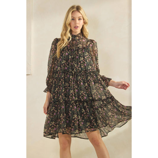 Vintage Midnight Garden Dress