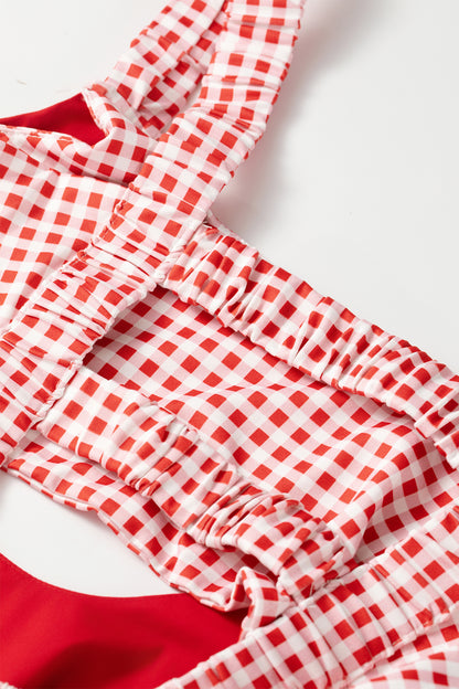 Gingham Loose Mini Dress