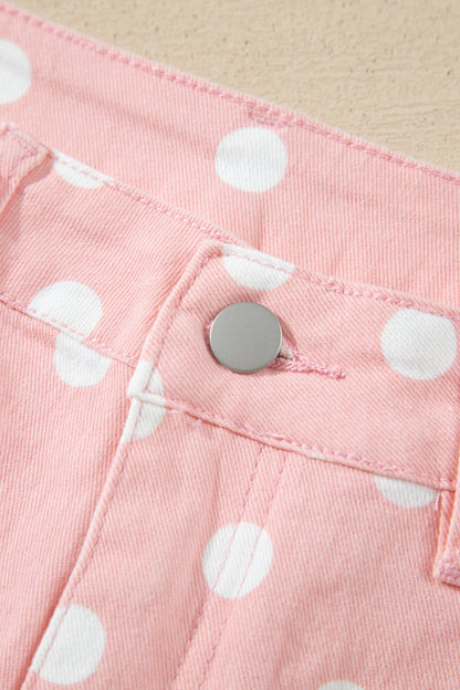 Polka Dot Casual Slim Fit Jeans