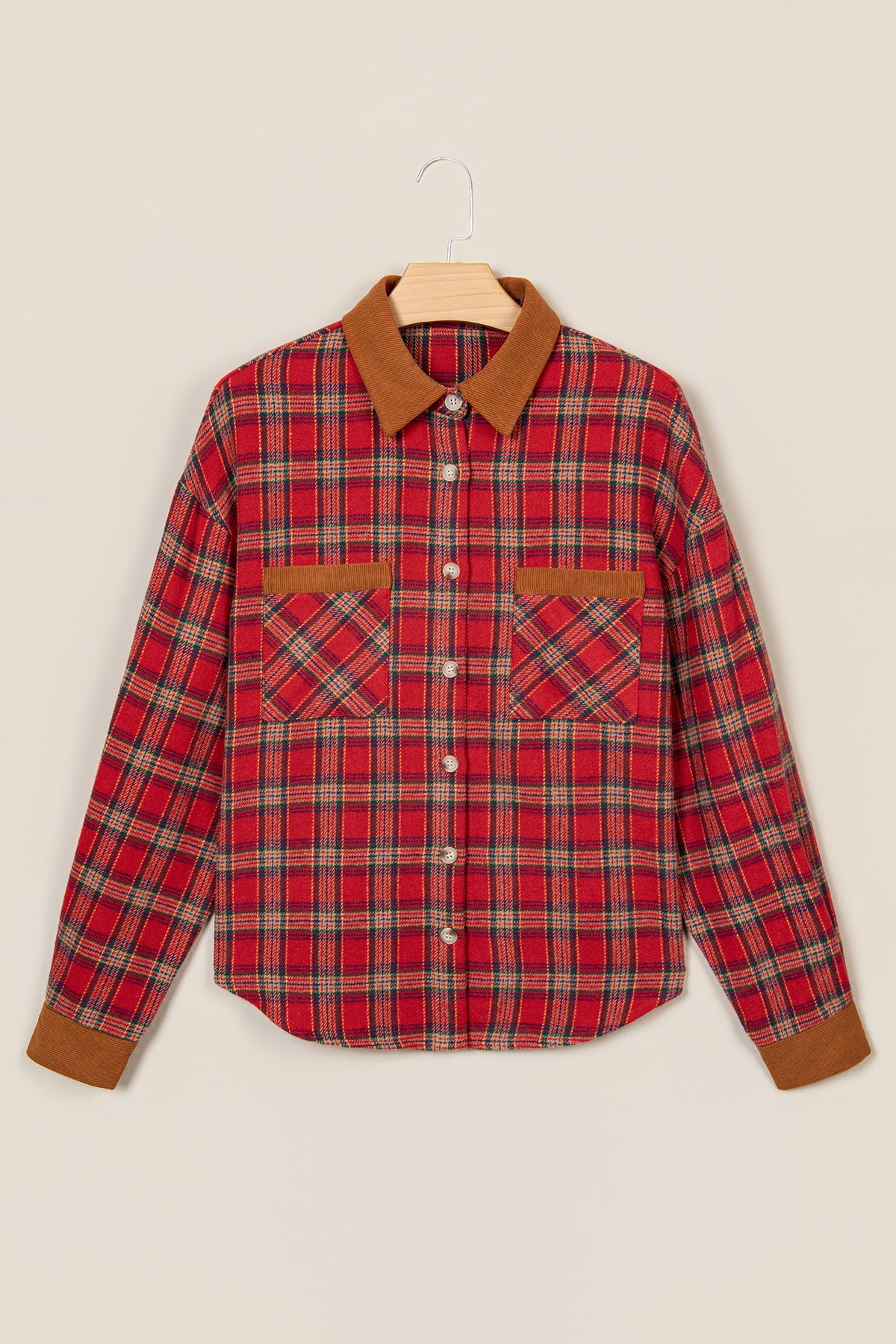 Plaid Color Block Shacket