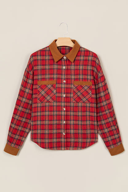 Plaid Color Block Shacket