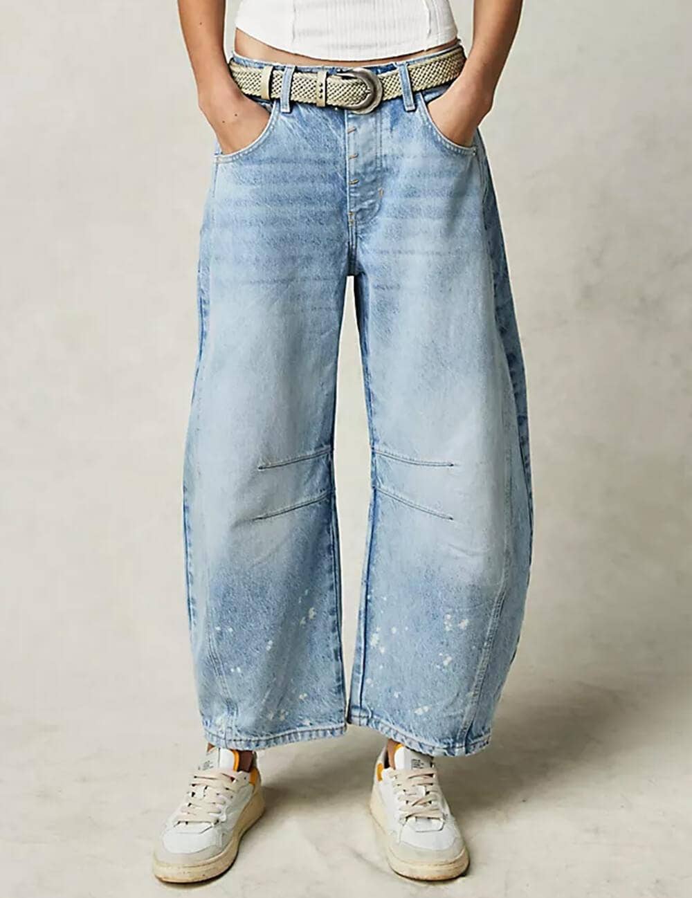 Misty Mid Rise Barrel Leg Jeans