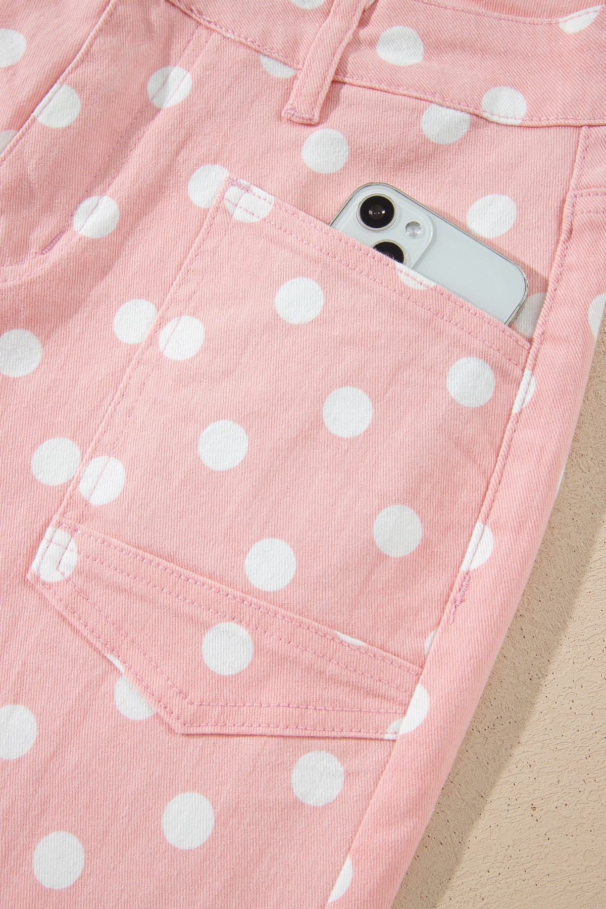 Polka Dot Casual Slim Fit Jeans