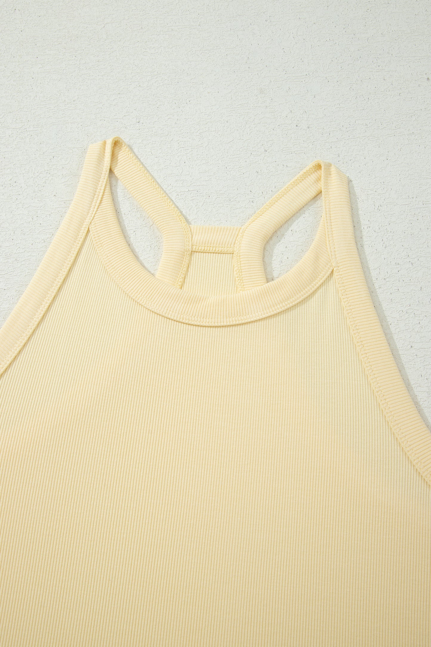 Slim Ribbed Tank Top and Sweatpants Set