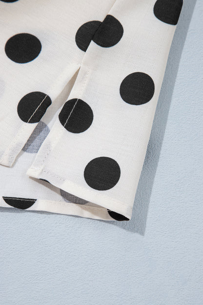 White Polka Dot Mini Dress