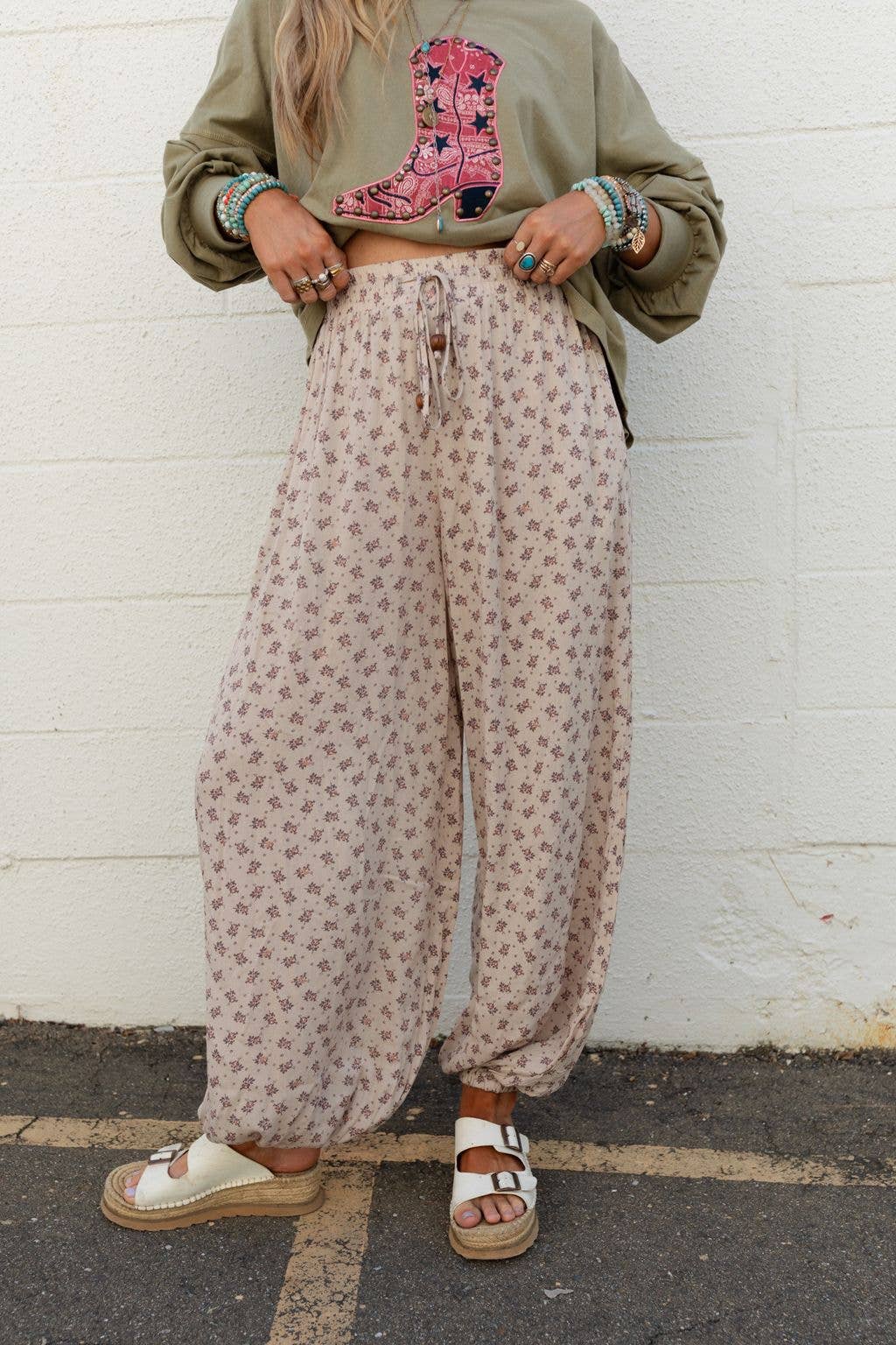 Emberlyn Wide Leg Cinched Pants