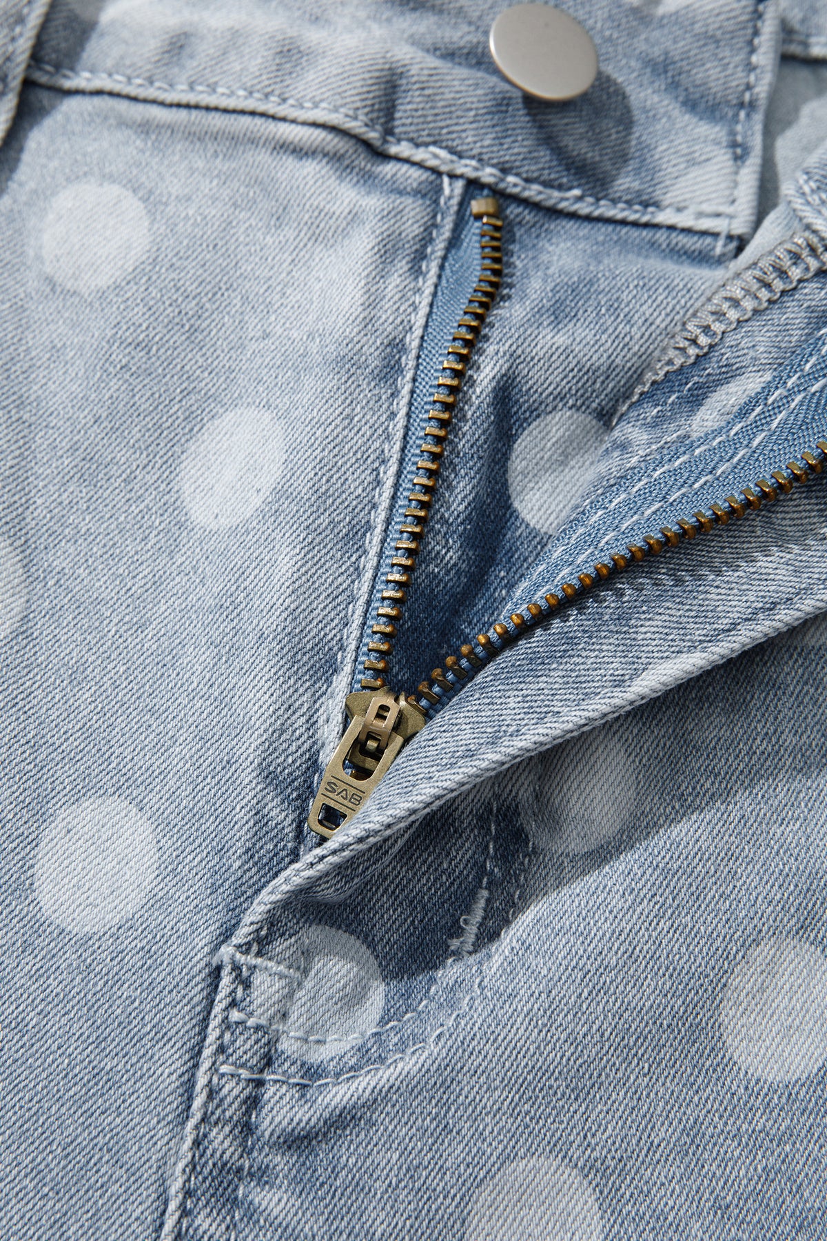 Polka Dot Casual Slim Fit Jeans