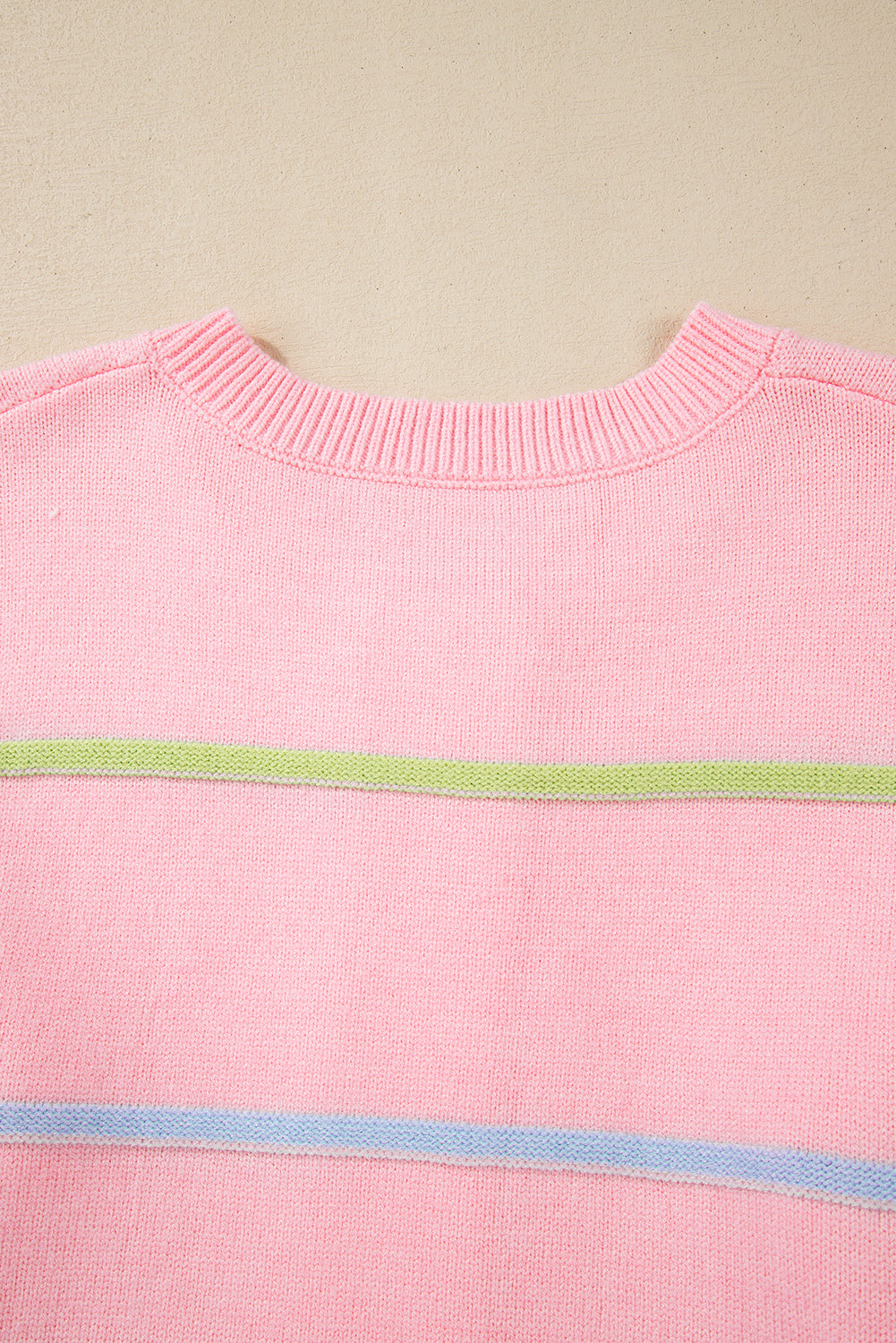 Pink Rainbow Stripes Sweater
