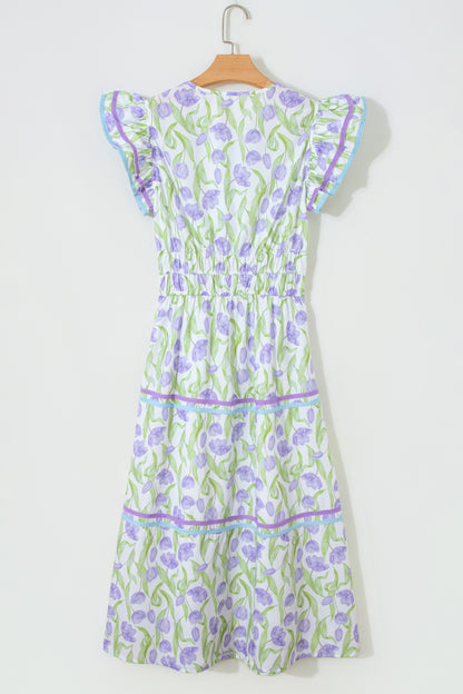 Purple Tulip Midi Dress