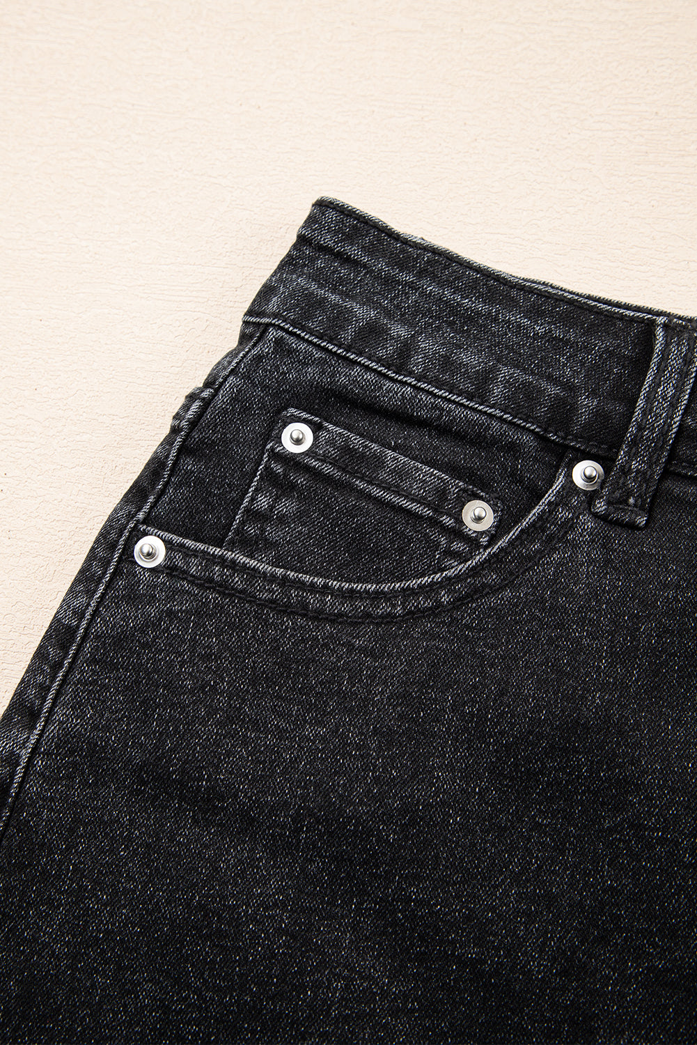 Raw Hem Denim Mini Skirt