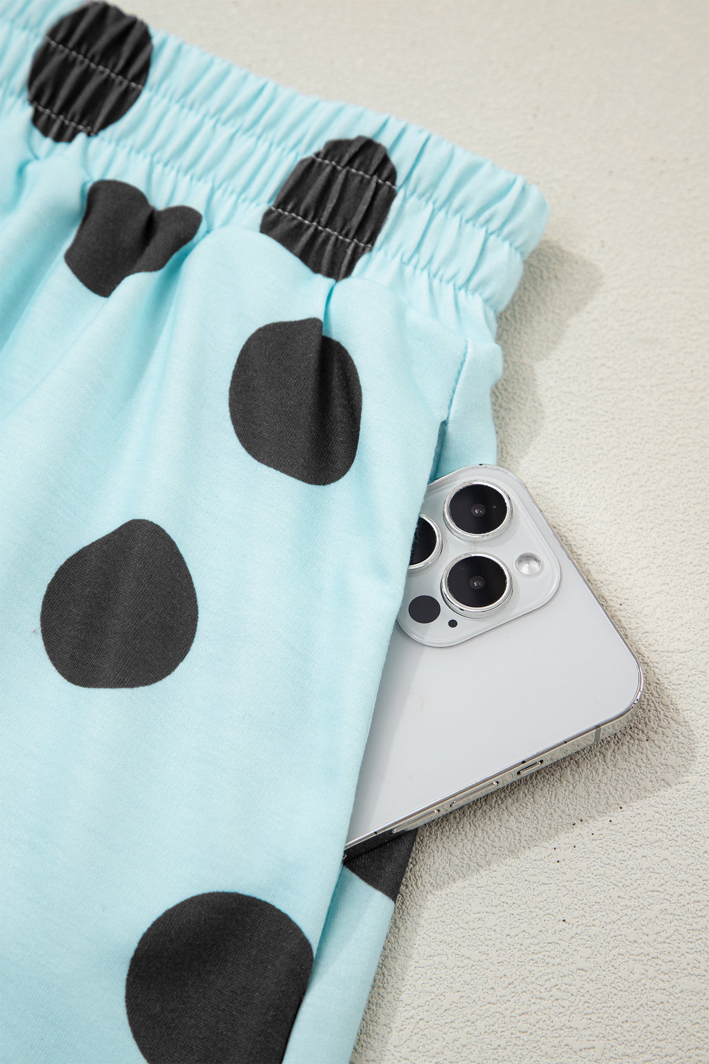 Polka Dot Short Sleeve Top Casual Skort 2pcs Outfit