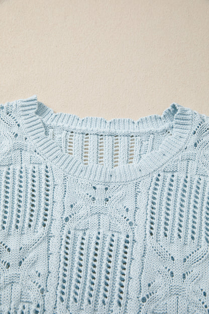 Knit Short Sleeve Sweater