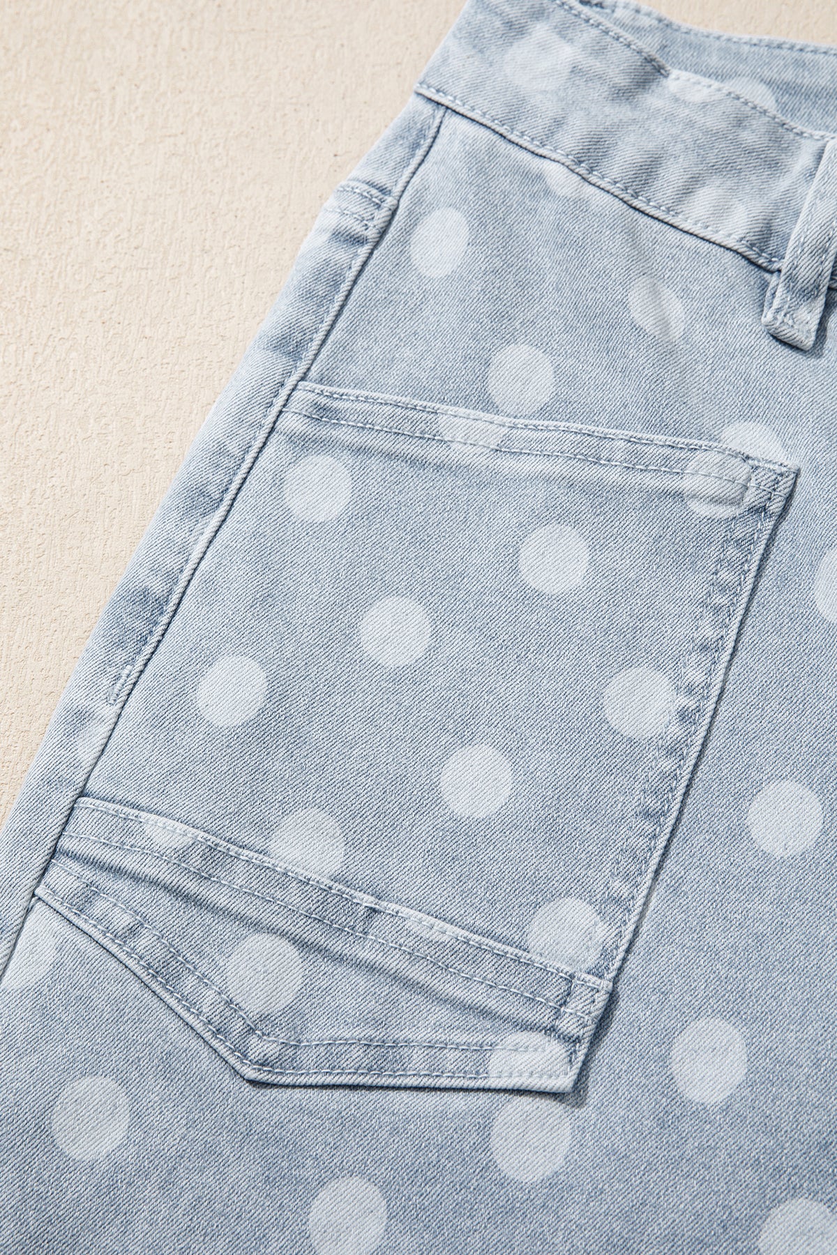 Polka Dot Casual Slim Fit Jeans
