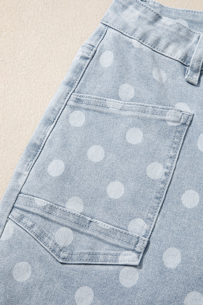 Polka Dot Casual Slim Fit Jeans