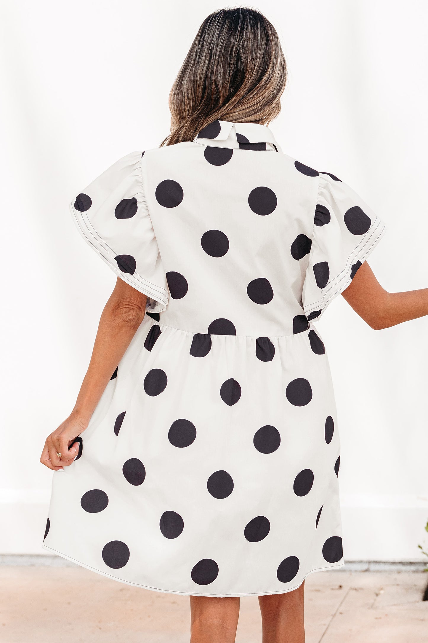 Polka Dot Loose Mini Dress