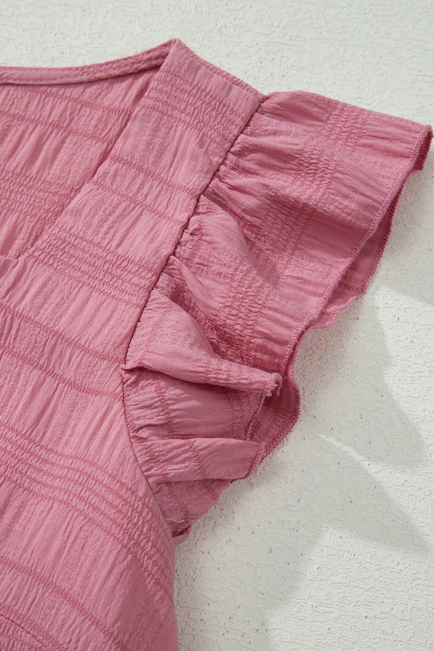 Shirred High Waist Shorts Set
